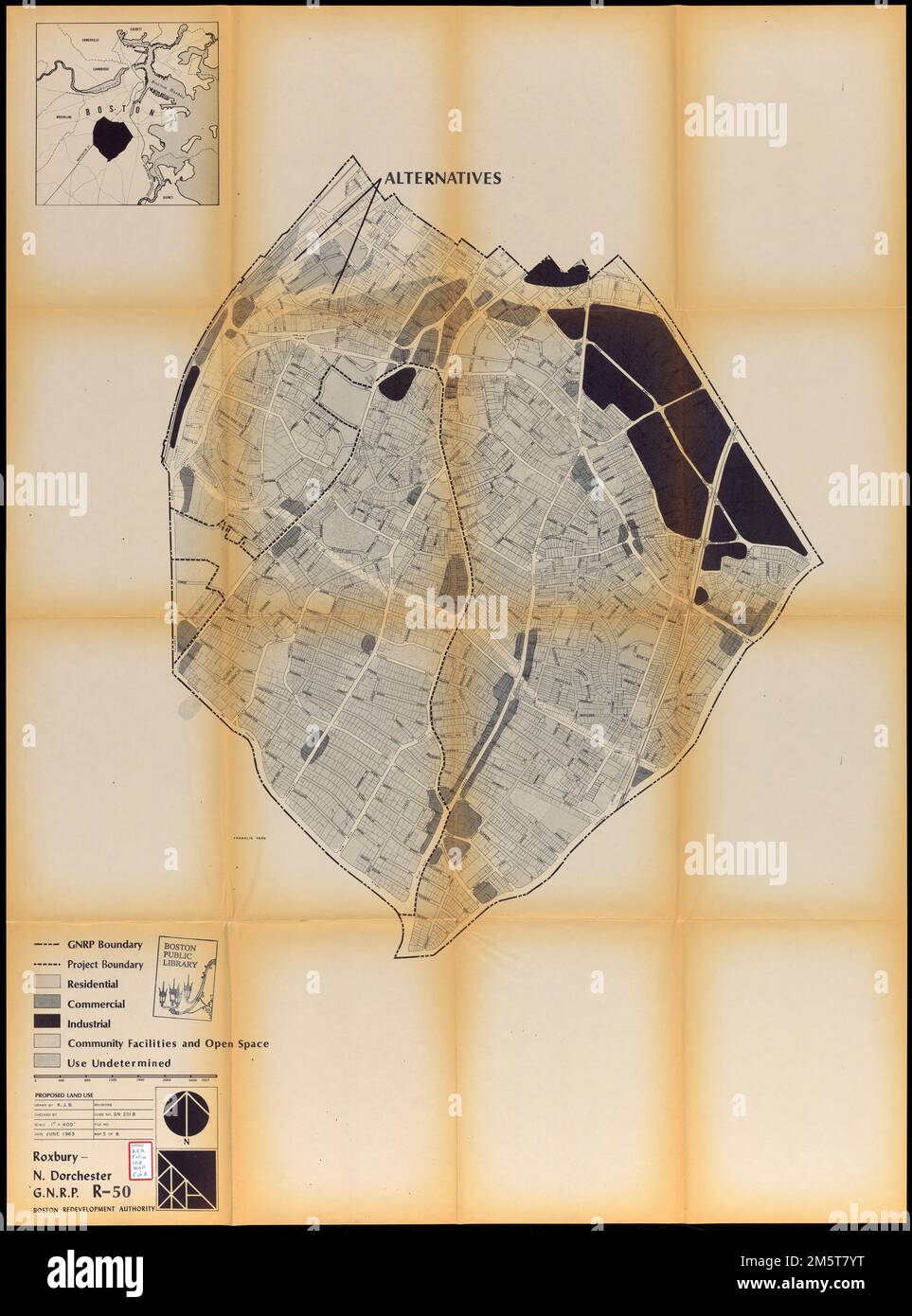 RoxburyN. Dorchester G.N.R.P. r50 proposed land use. Indicates