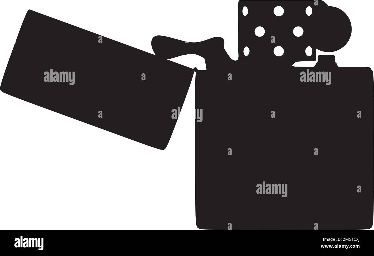 L Tighter Metal gasoline lighter open Stock Vector Images - Alamy