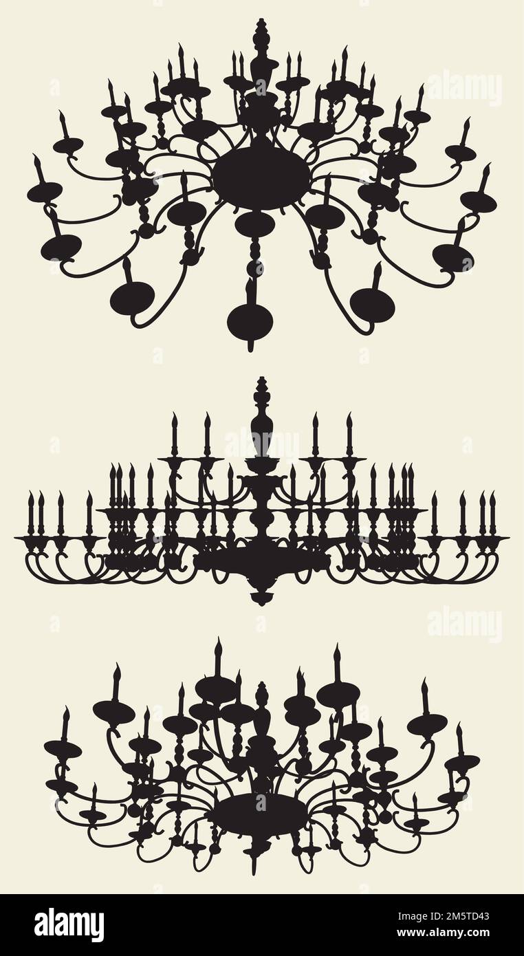 Luster Chandelier Vector. Illustration Isolated On White Background. A