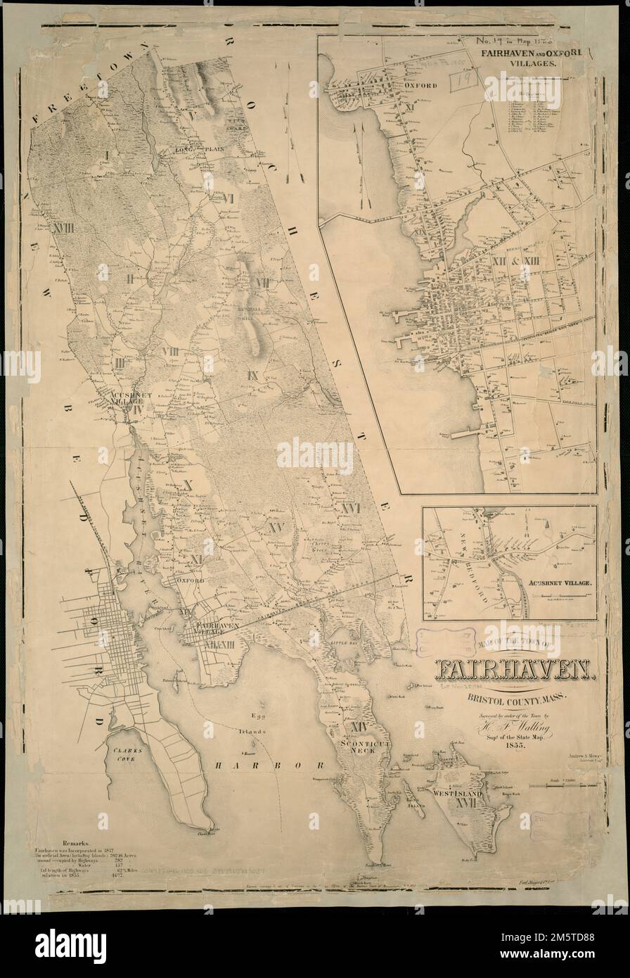Map of the town of Fairhaven, Bristol County, Mass surveyed by order