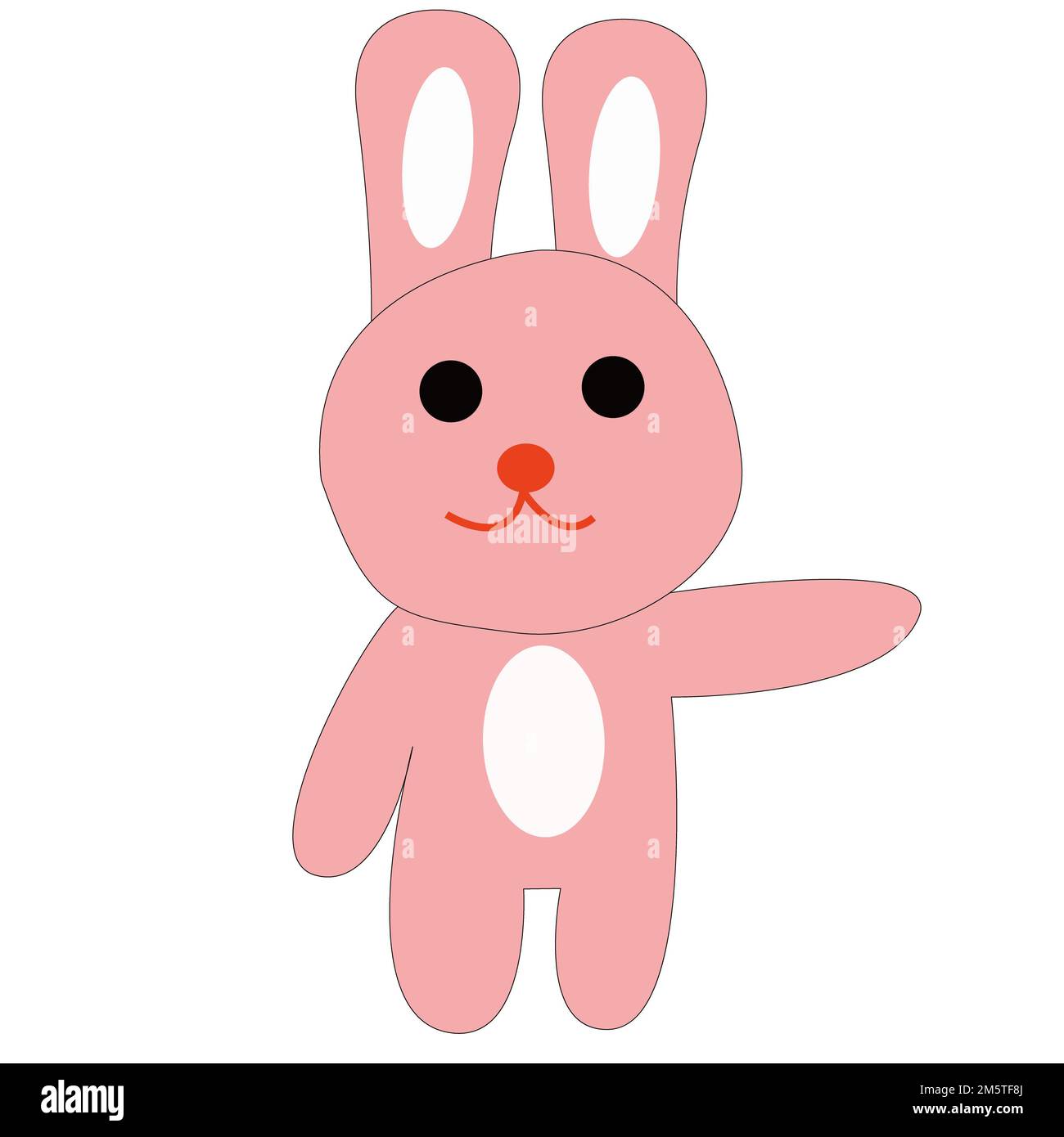 Simple designed rabbit character shape Stock Photo - Alamy