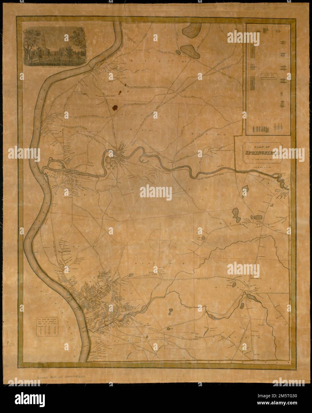 Plan of Springfield. Partial cadastral map with names of landowners