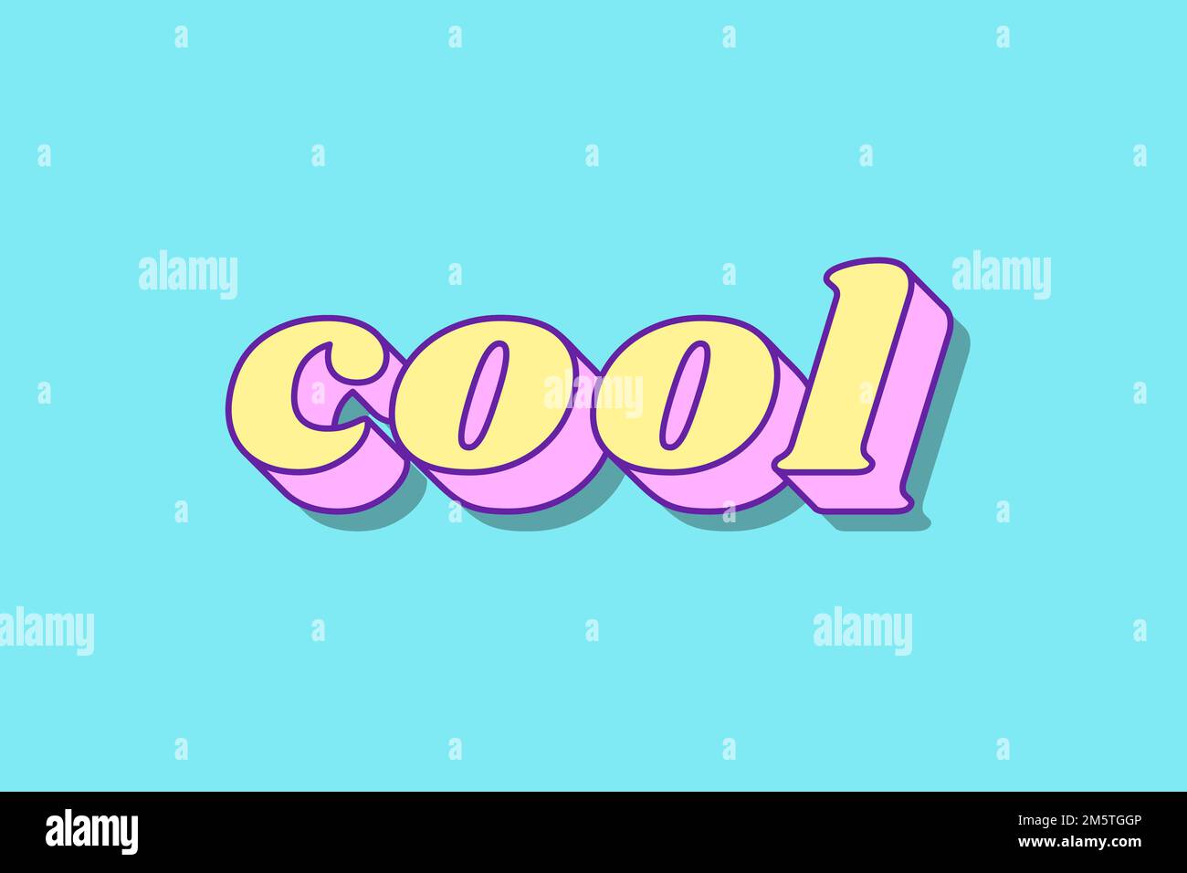 Cool word retro typography vector Stock Vector Image & Art Alamy