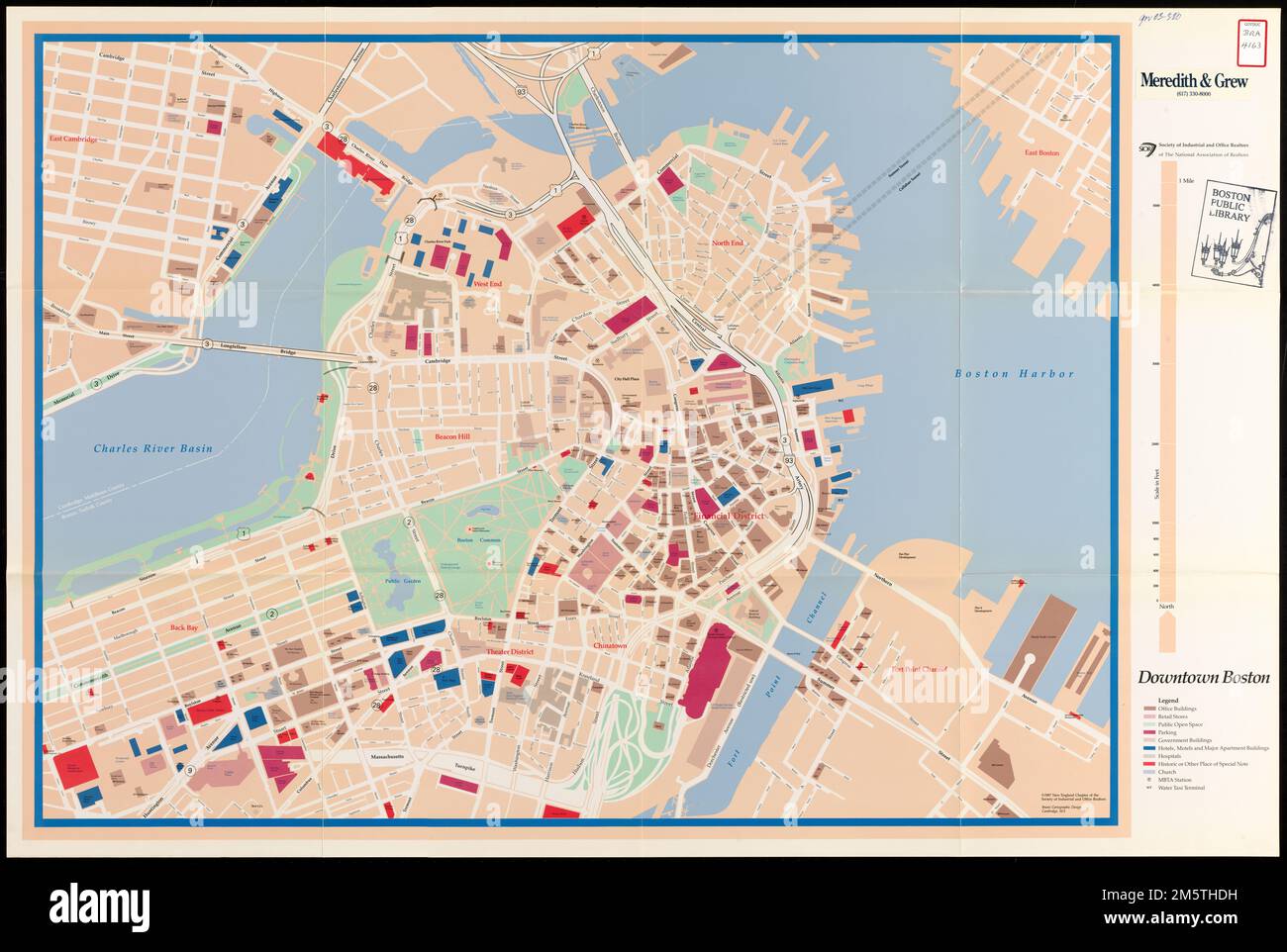 Downtown Boston.. Map of downtown Boston shows the location and the