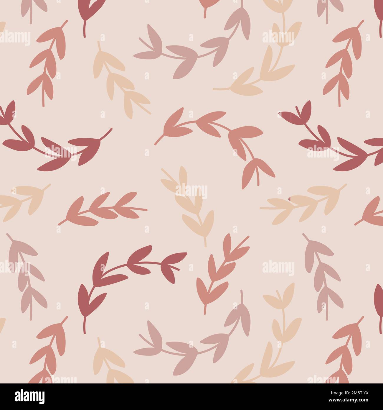 Pink seamless leaf patterned background vector Stock Vector Image & Art ...