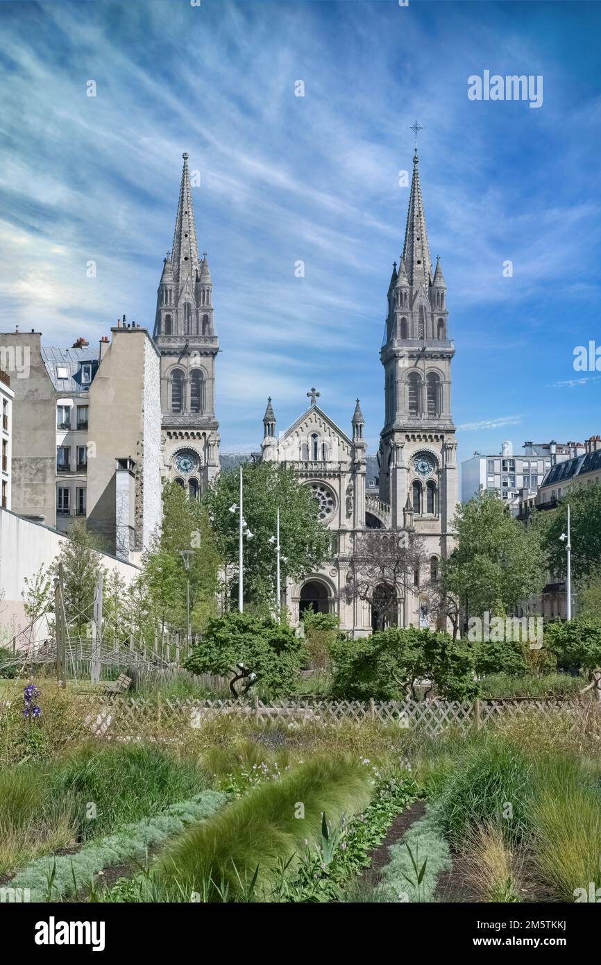 Paris, SaintAmbroise church, boulevard Voltaire in the 11e