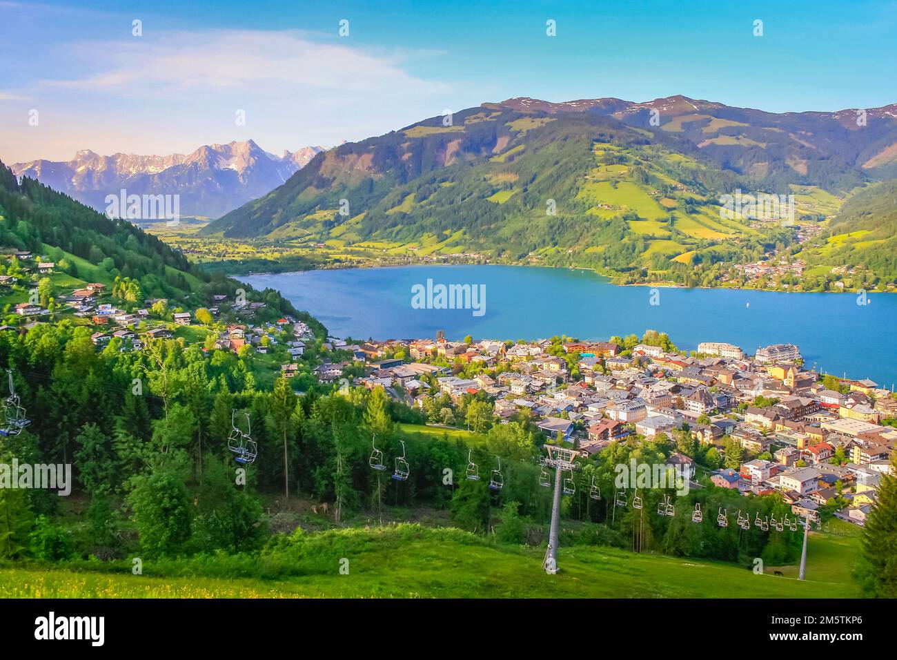 Zell am See and blue lake idyllic landscape in Carinthia, Austria Stock  Photo - Alamy, image size:1300x956