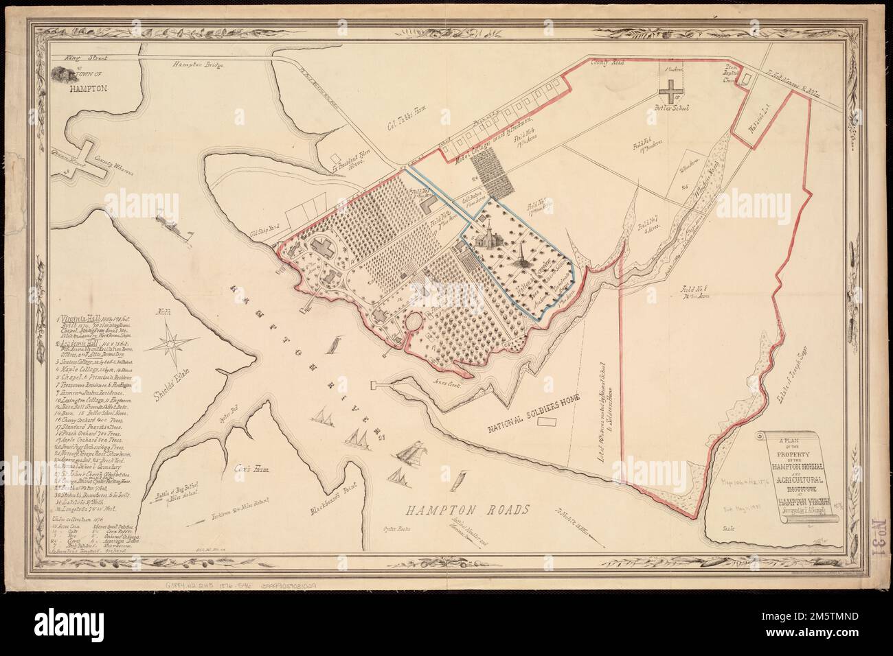 A plan of the property of the Hampton Normal and Agricultural Institute