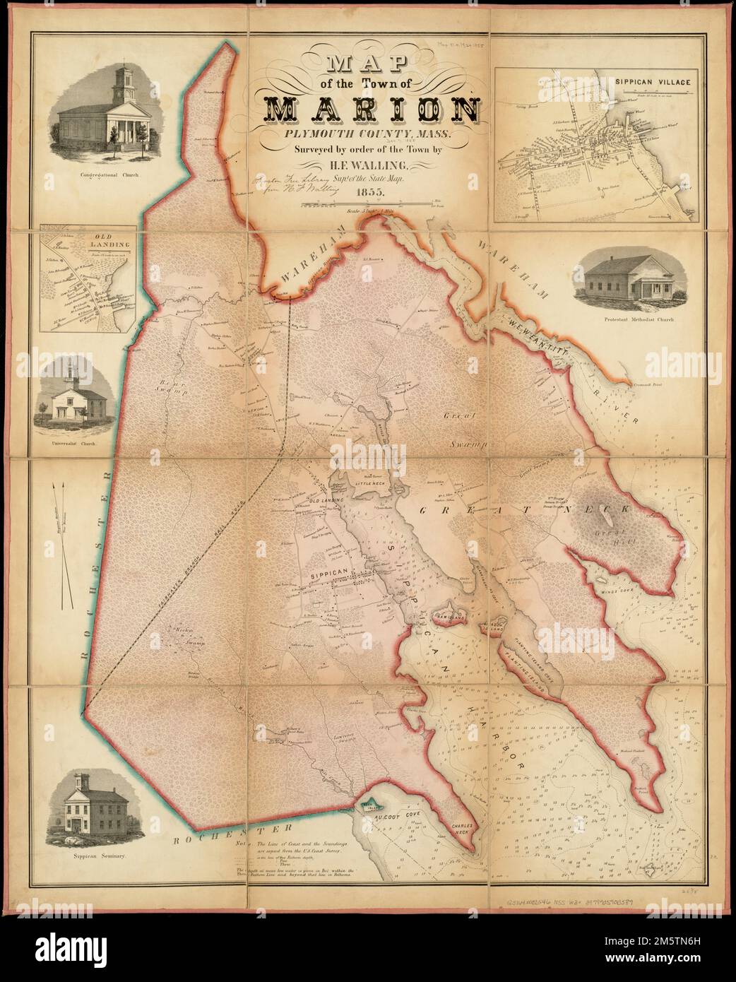 Map of the town of marion plymouth county mass surveyed by order of
