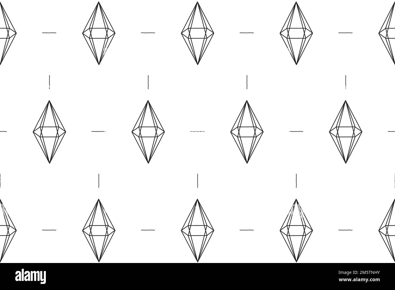 Seamless 3D hexagonal bipyramid pattern on a white background vector Stock Vector