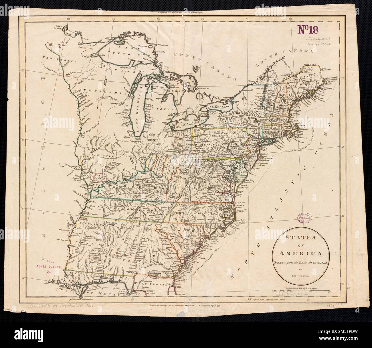 States of America, drawn from the best authorities. Relief shown