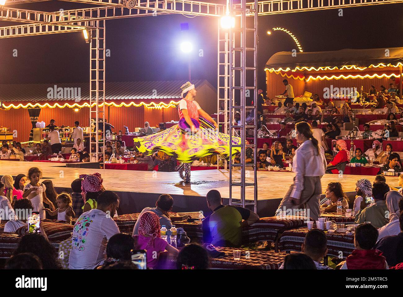 Dubai, UAE 11.06.2022 Traditional dancer performs in the front of