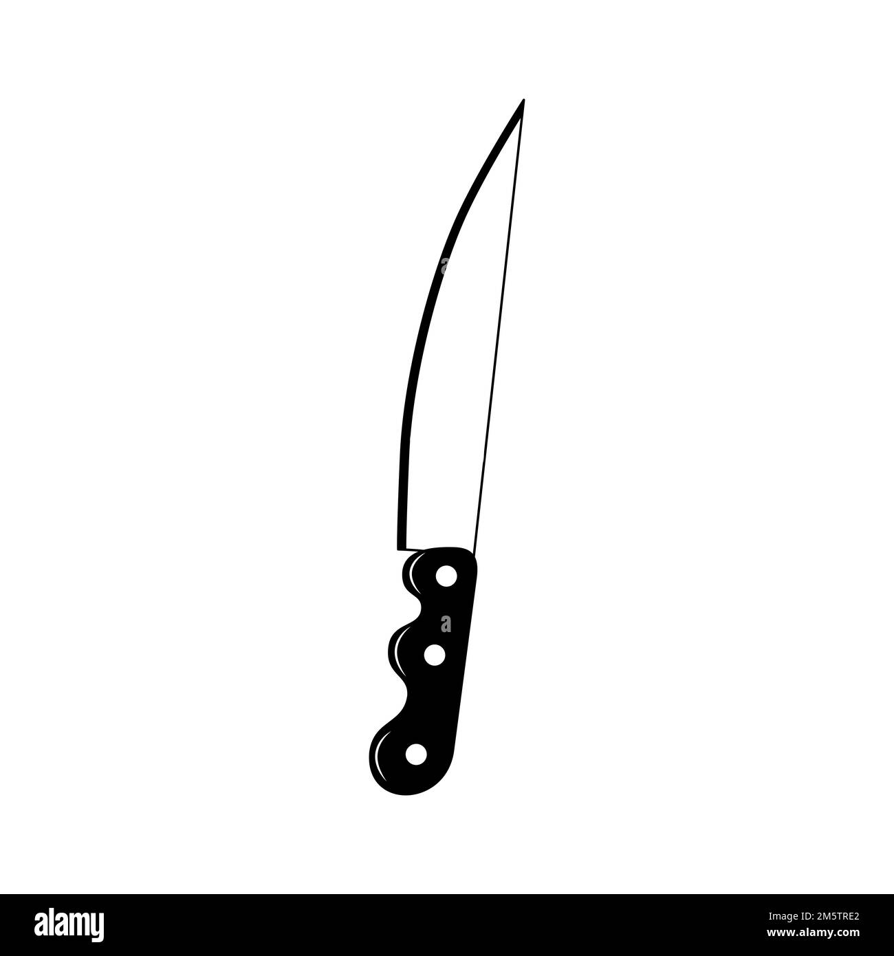 Knife tattoo in y2k, 1990s, 2000s style. Emo goth element design. Old