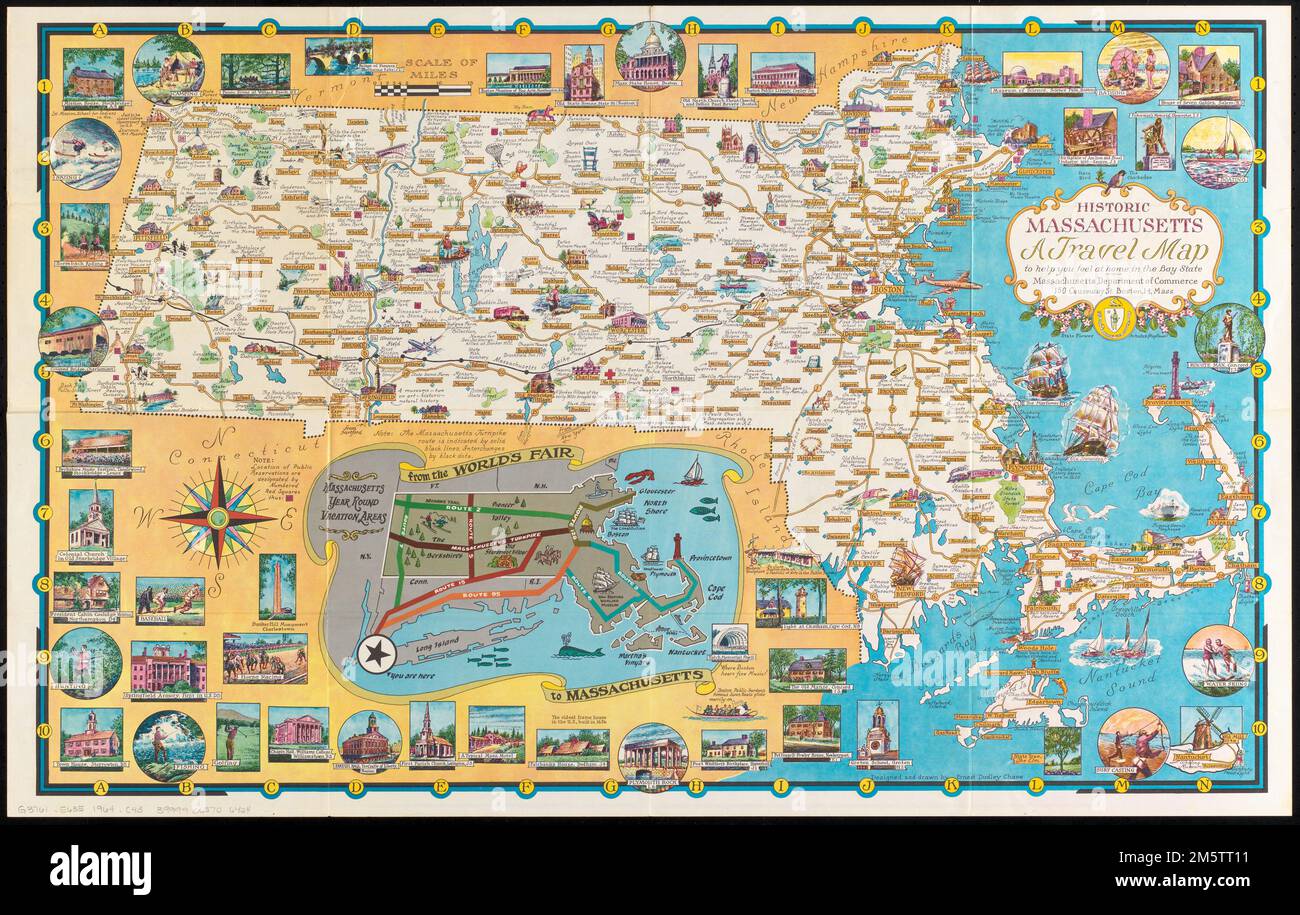 Historic Massachusetts : a travel map to help you feel at home in the
