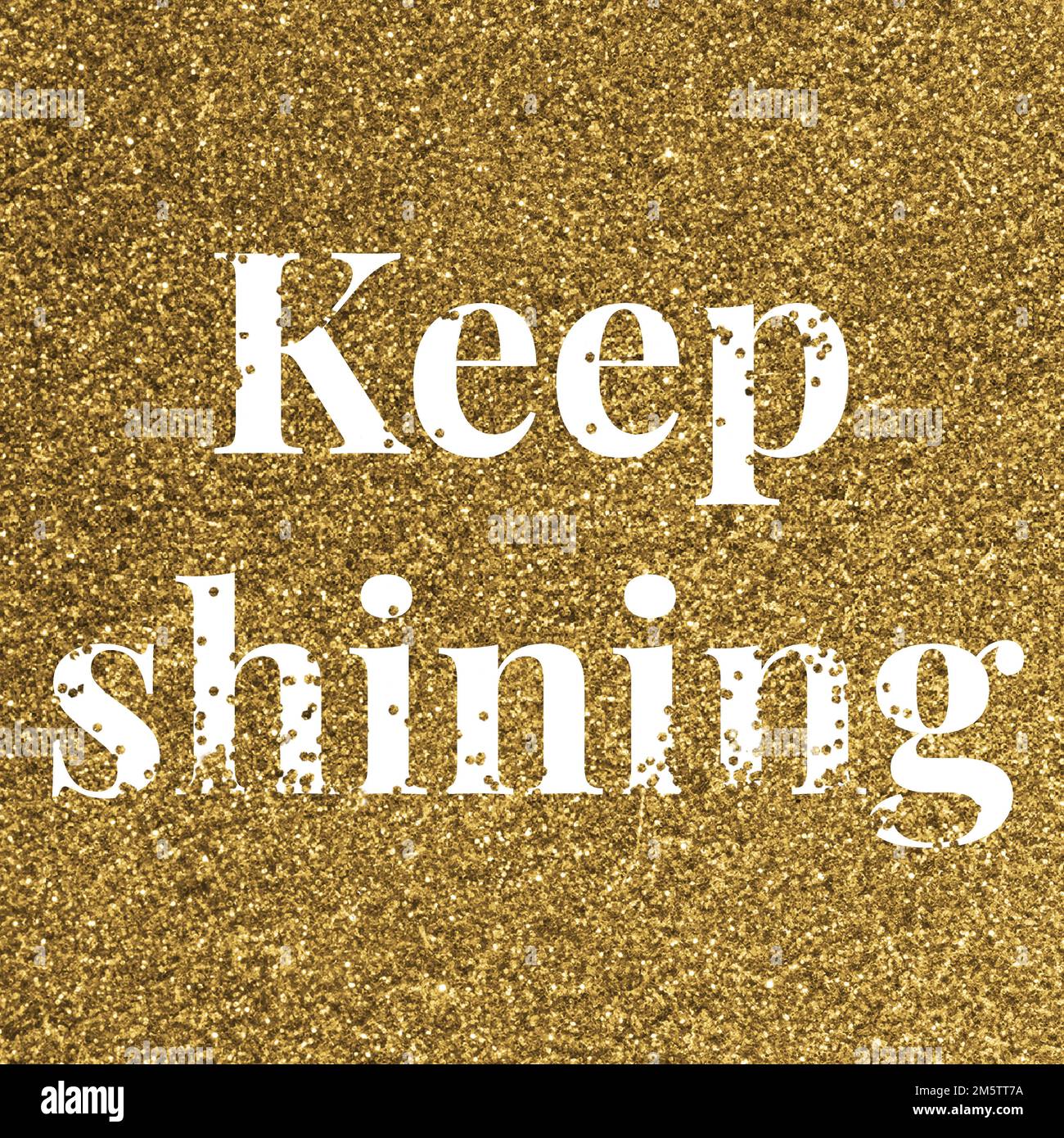 Vector keep shining glitter word text typography Stock Vector Image