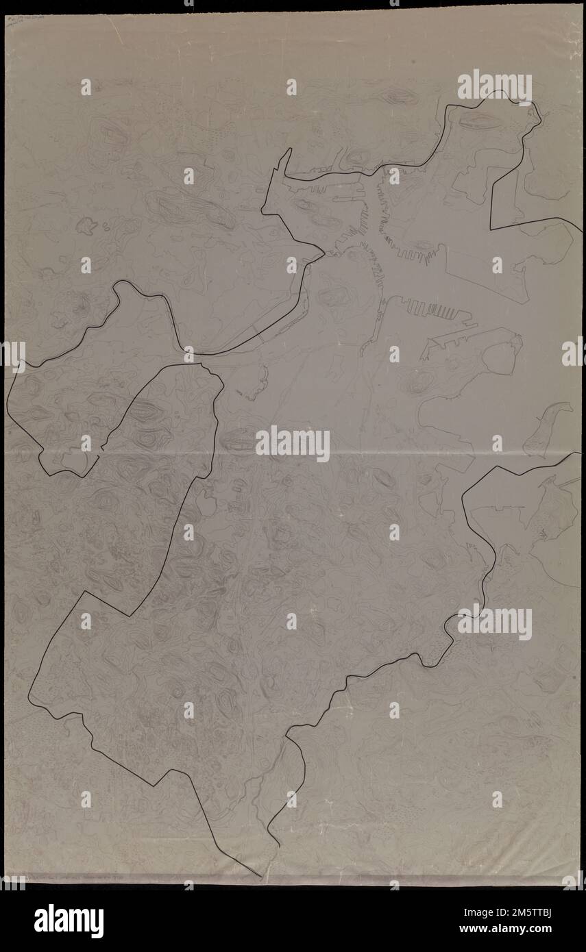 Topographic map of Boston, Mass.. Relief shown by contours