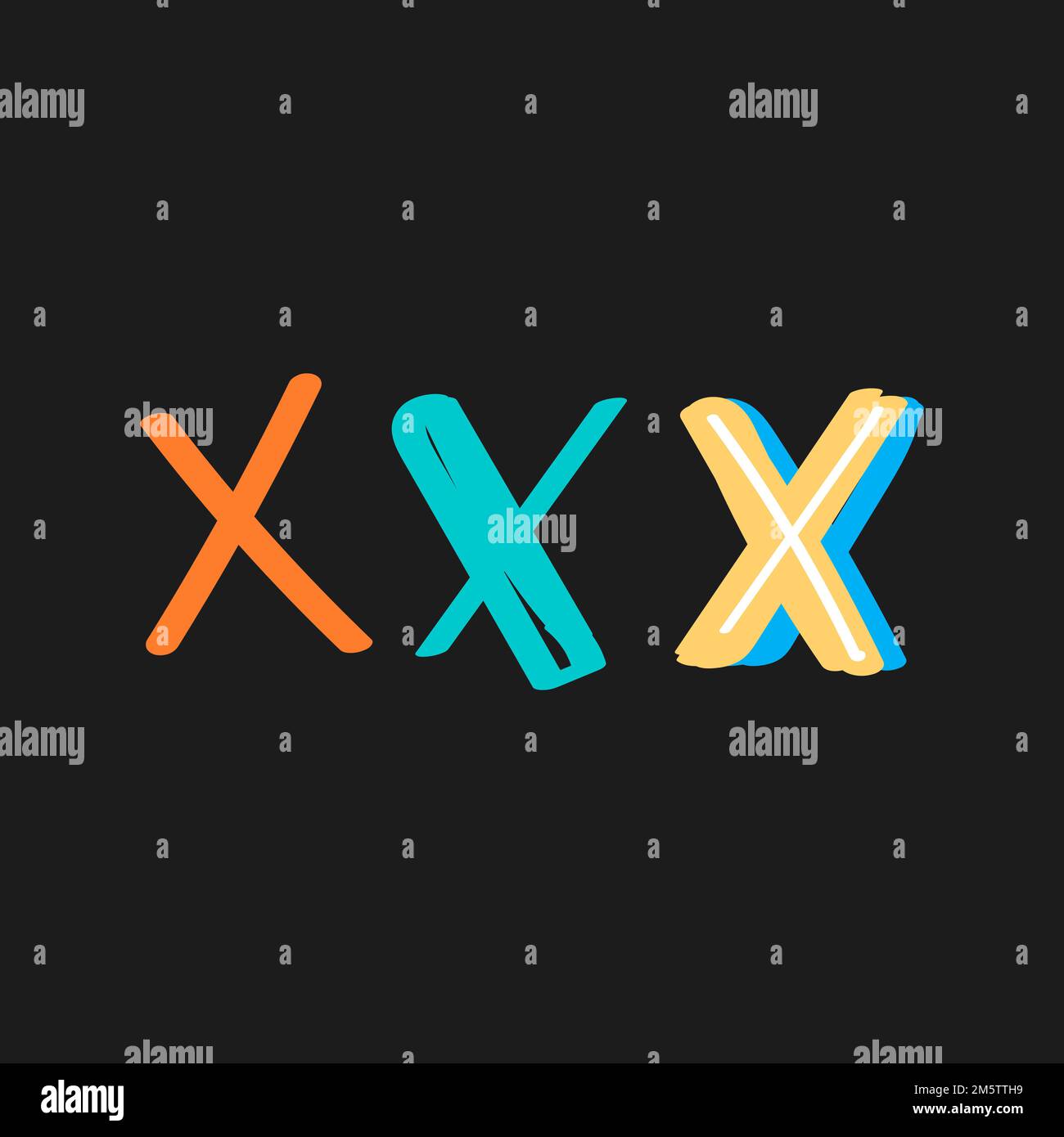 X Lettering Design X fonts vector vectors hi-res stock photography and images - Alamy