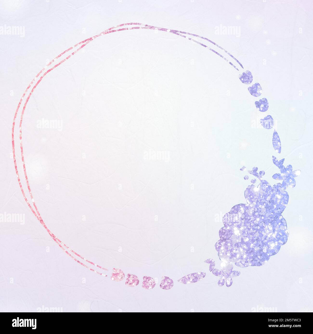 Vector floral wreath glitter border Stock Vector Image & Art - Alamy