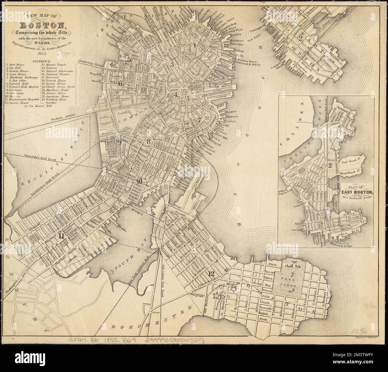 New map of Boston, comprising the whole city, with the new boundaries ...