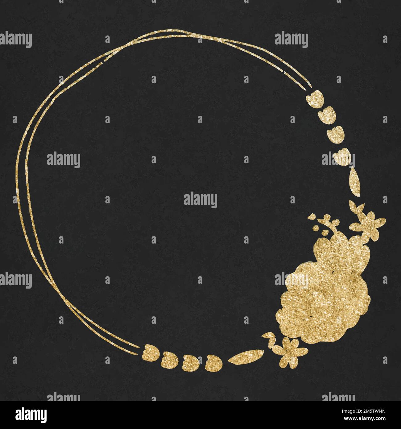 Vector floral wreath frame gold effect Stock Vector Image & Art - Alamy