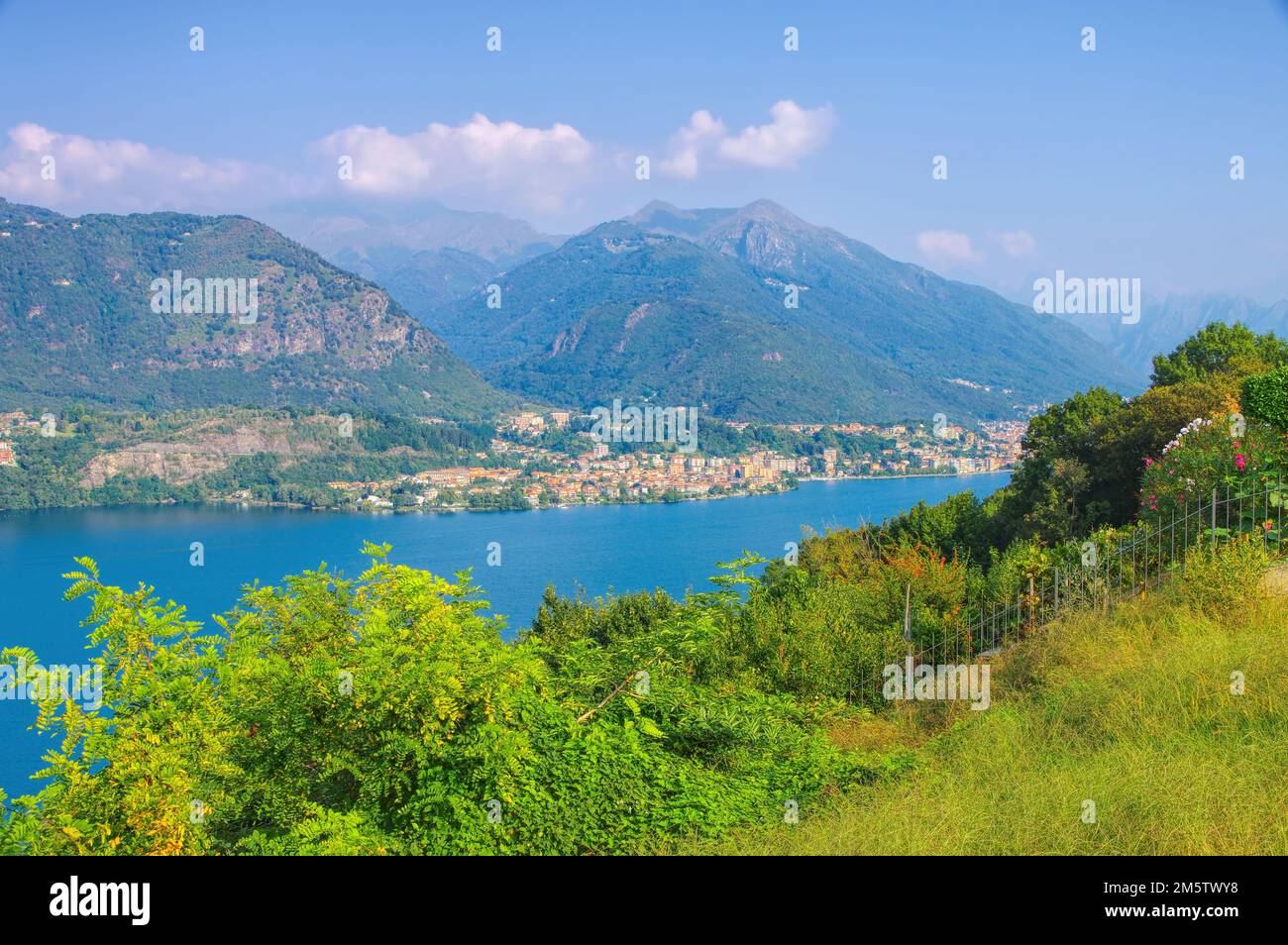 View of Lake Orta in Upper Italy Stock Photo