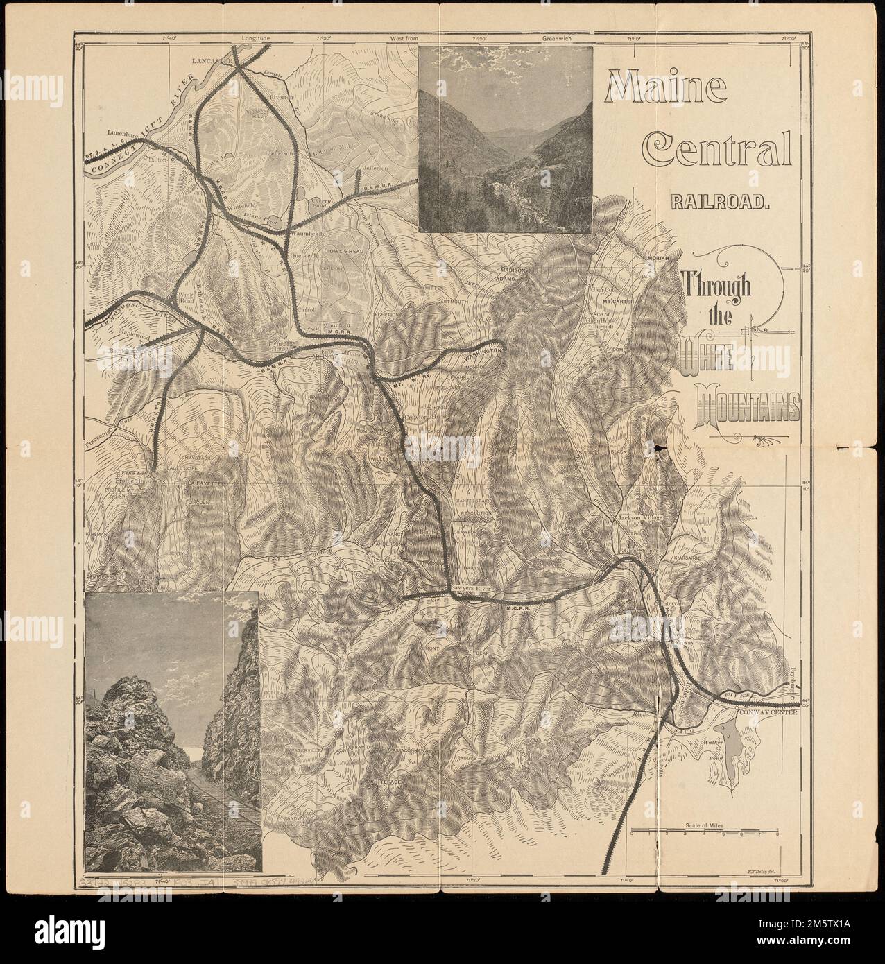 Maine Central Railroad : through the White Mountains. Relief shown by ...