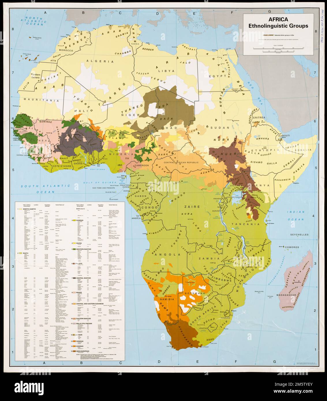 Africa, ethnolinguistic groups. Principal source: Africa, its peoples ...