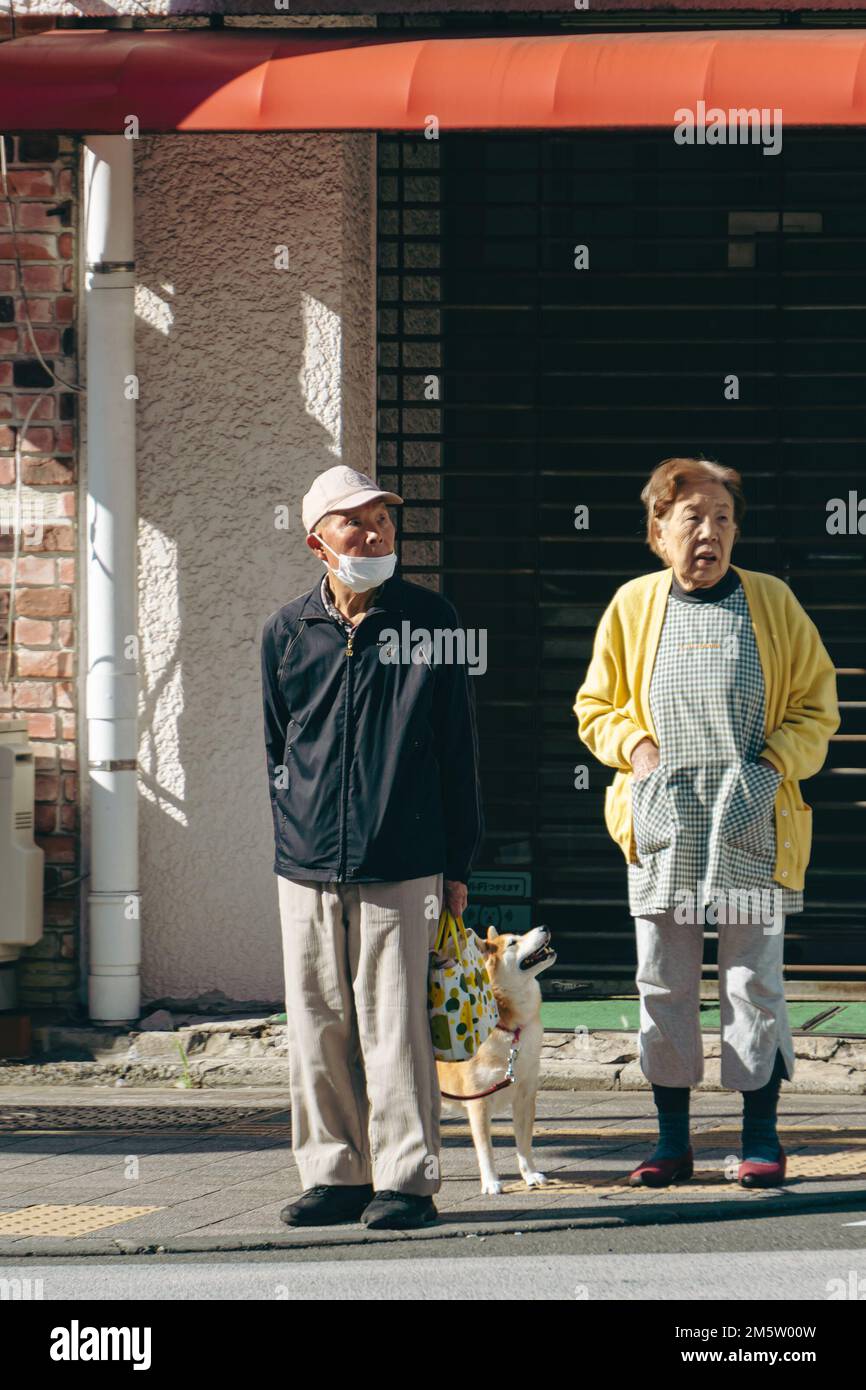 The ageing population of Japan Stock Photo