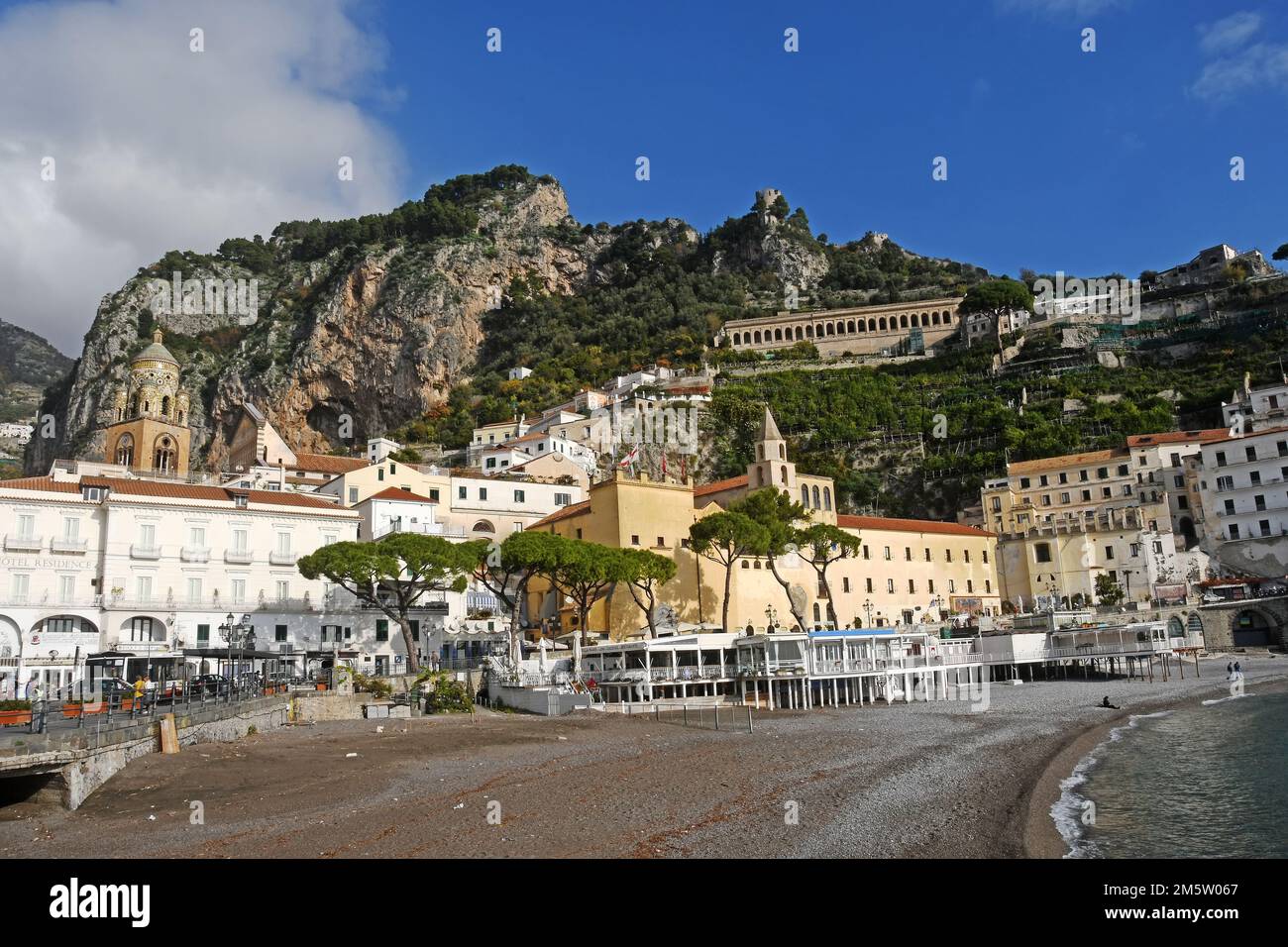 Amalfi beach in winter, Italy Stock Photo - Alamy