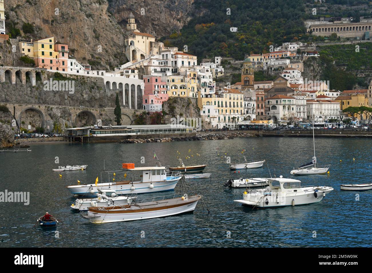 Amalfi town in Amalfi coast, Italy. panoramic view Stock Photo - Alamy