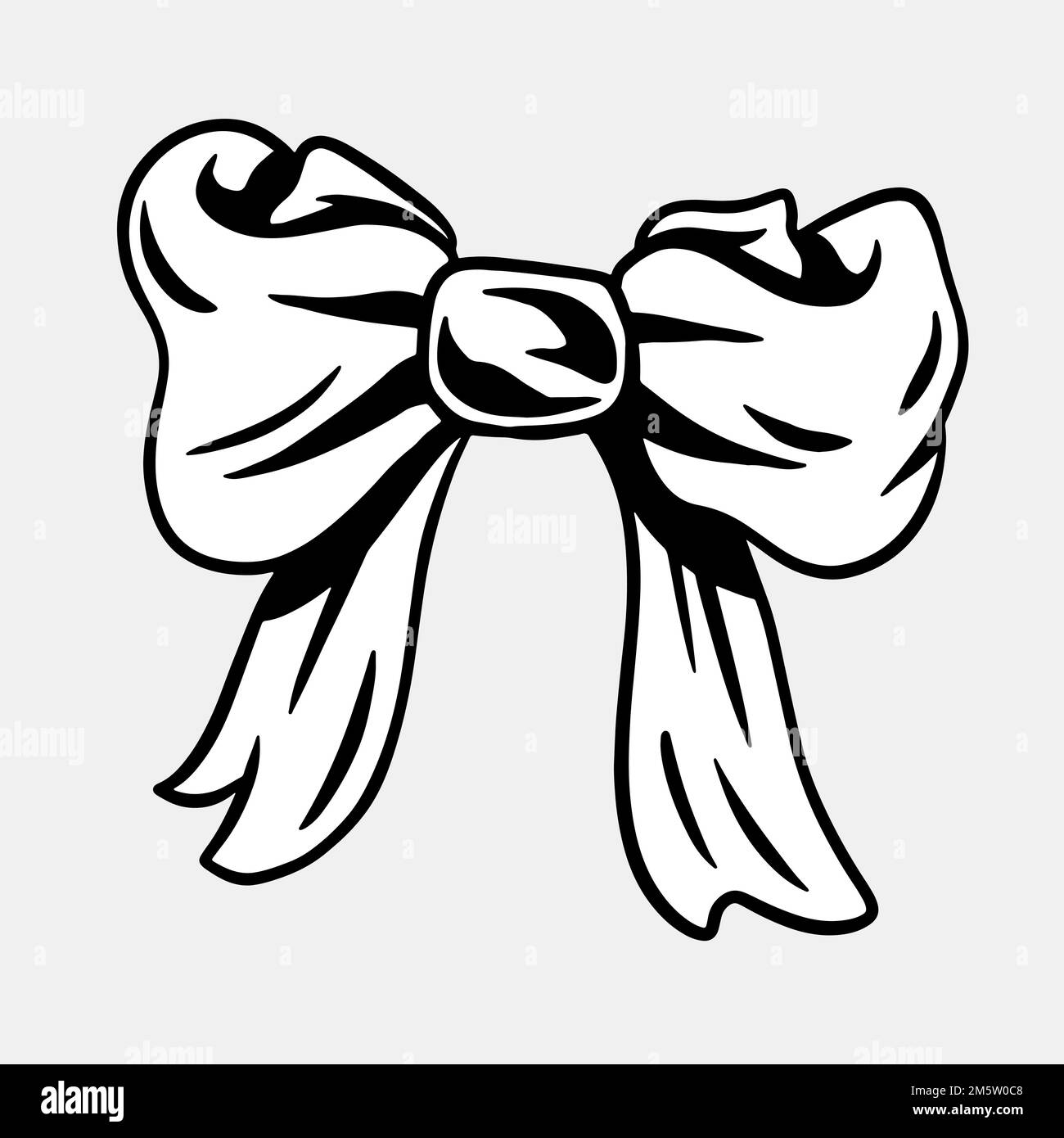 Cute bow sticker on gray background vector Stock Vector Image & Art - Alamy