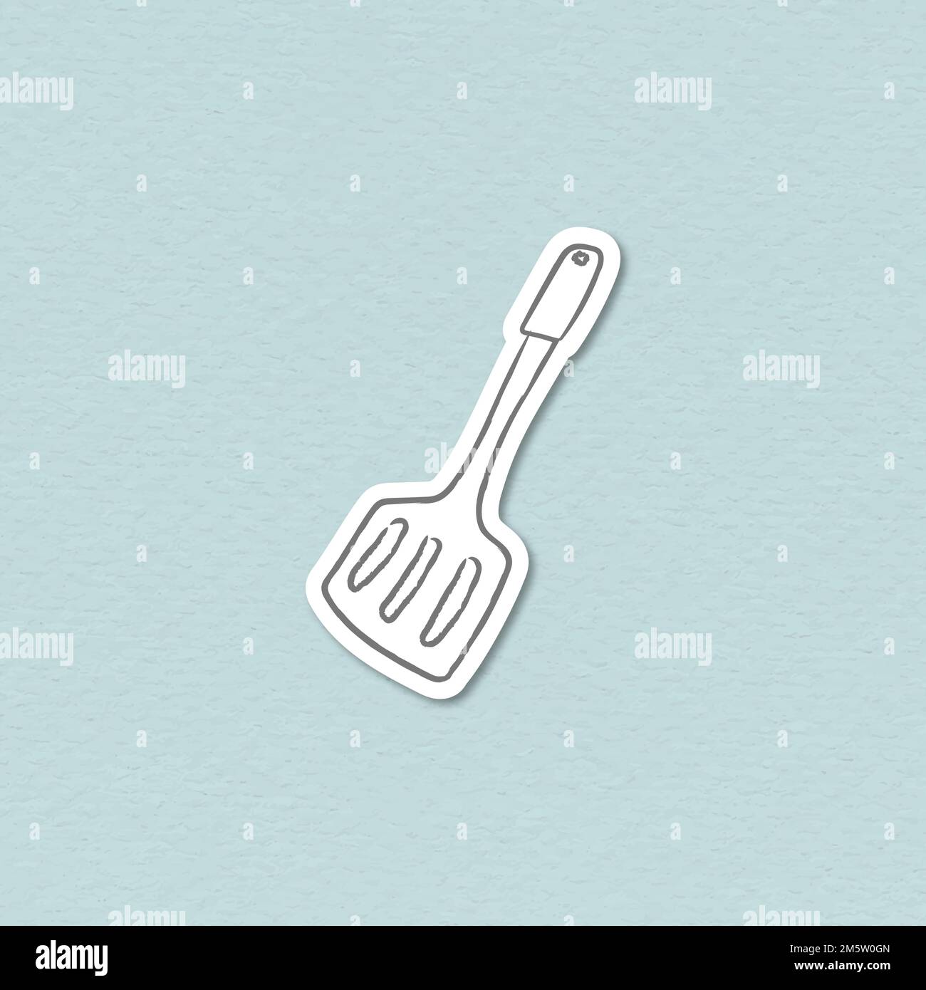 Doodle kitchen spatula sticker vector Stock Vector Image & Art Alamy