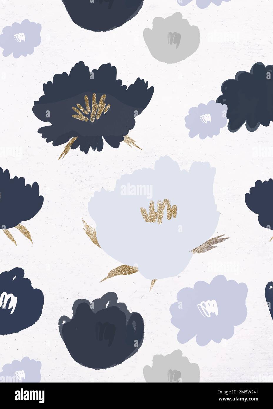 Floral pattern background vector hand drawn Stock Vector Image & Art ...