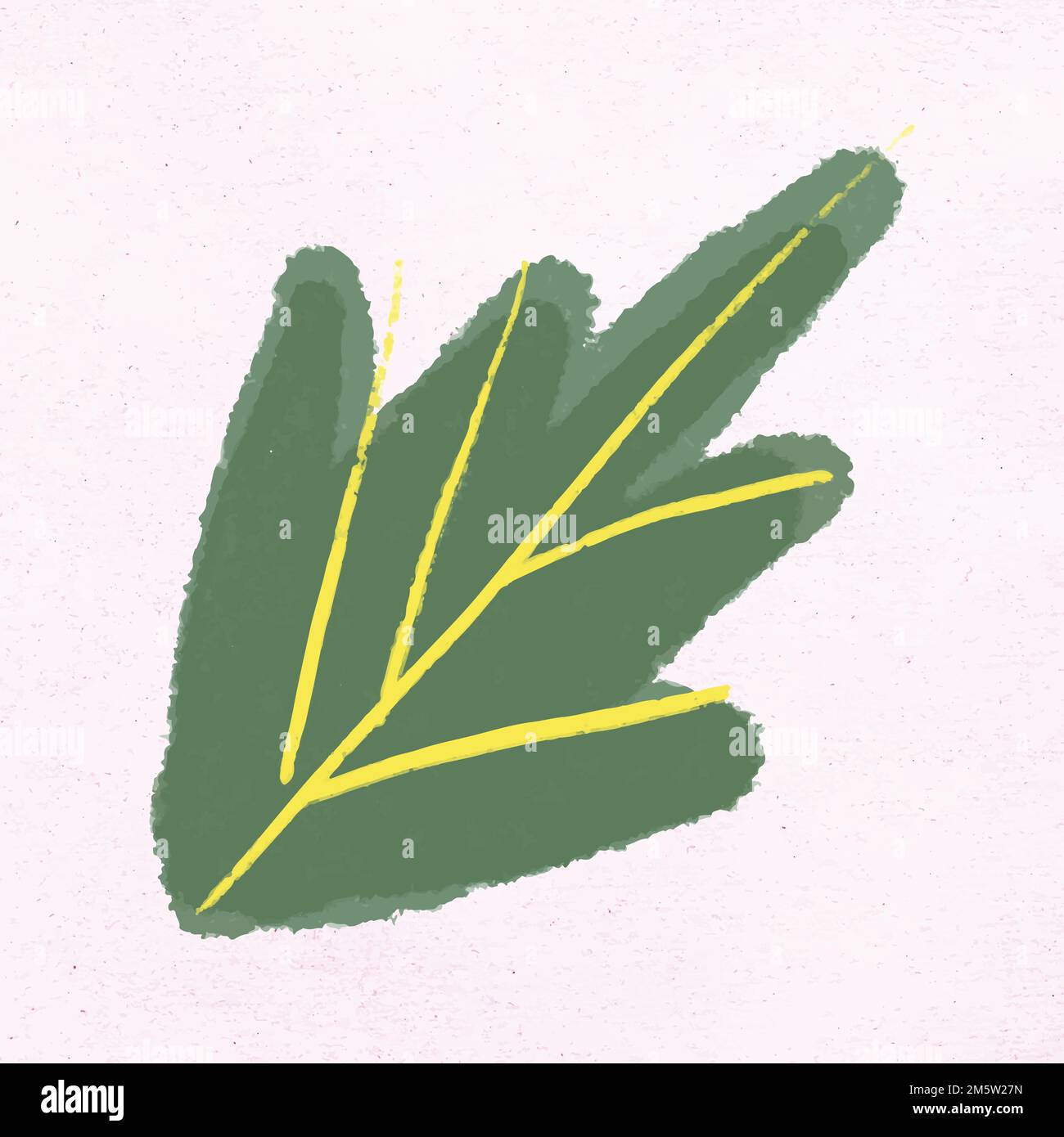 Green leaf vector botanical hand drawn Stock Vector Image & Art - Alamy
