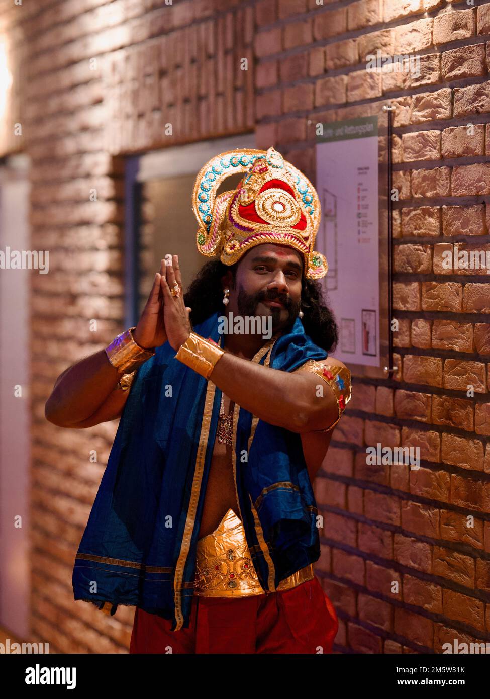 An Indian Man Portraying Mahabali At Onam Stock Photo Alamy