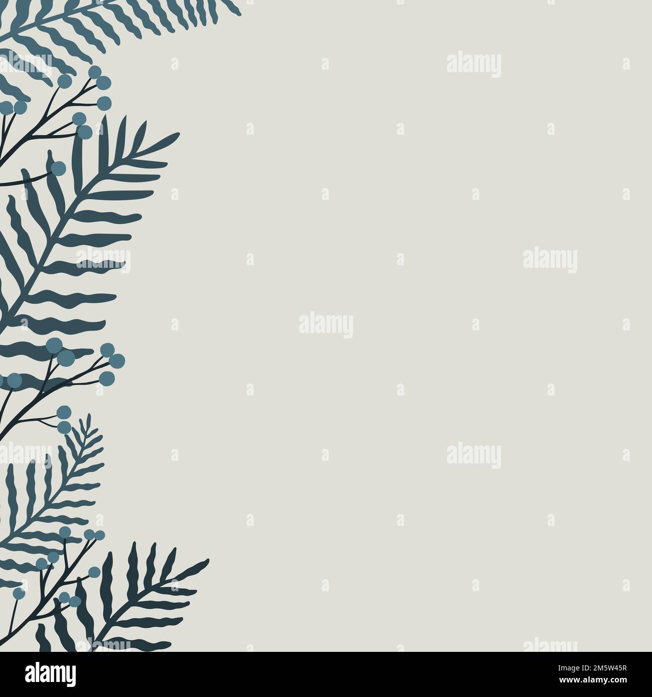 Leafy botanical copy space social ads template vector Stock Vector