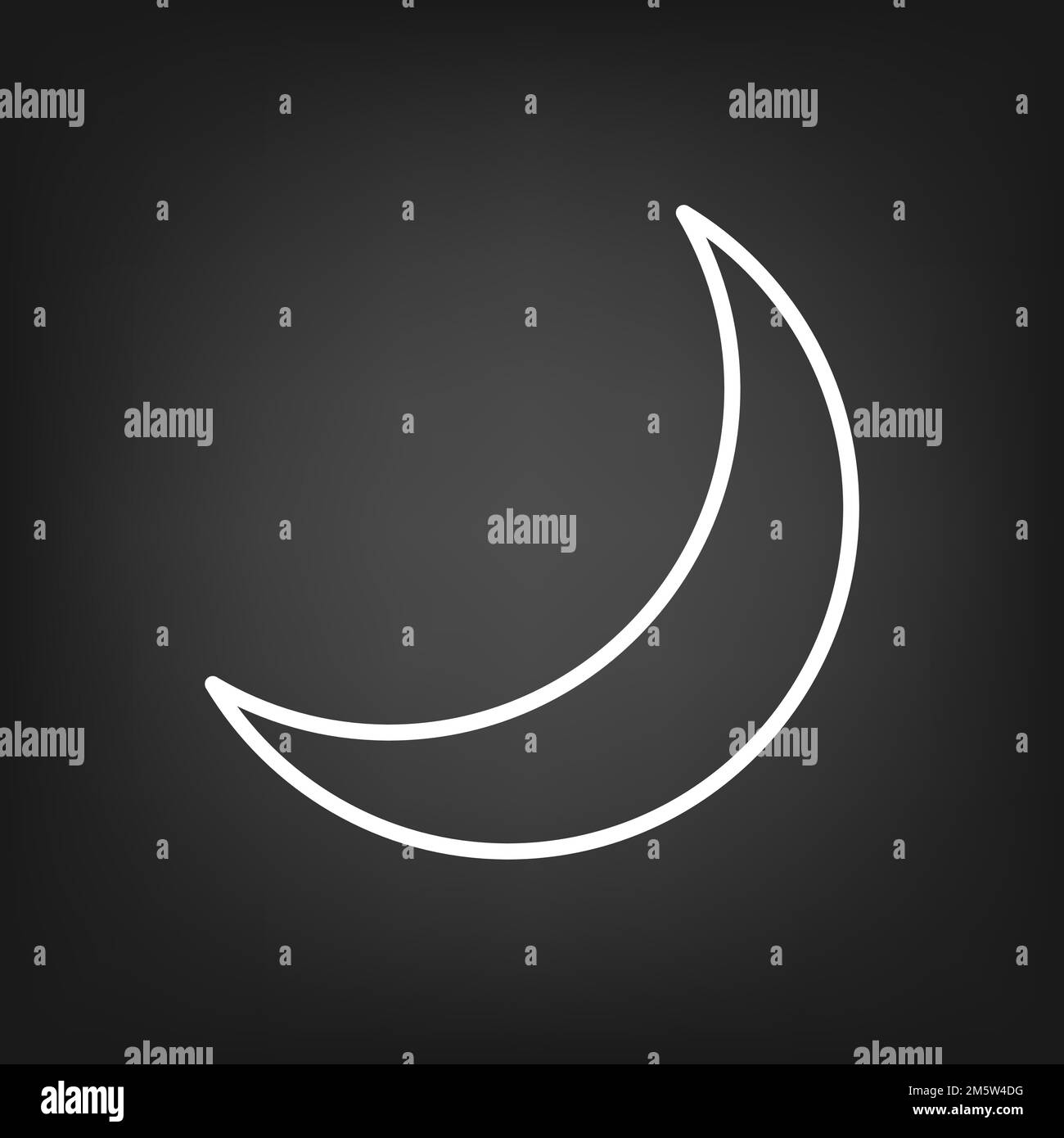 Stroke crescent geometric shape vector Stock Vector