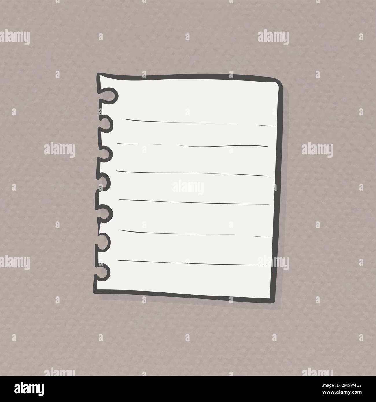 Torn sheet of paper from spiral notebook vector Stock Vector