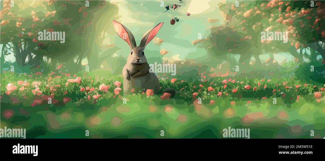 Grey rabbit sun Stock Vector Images - Alamy