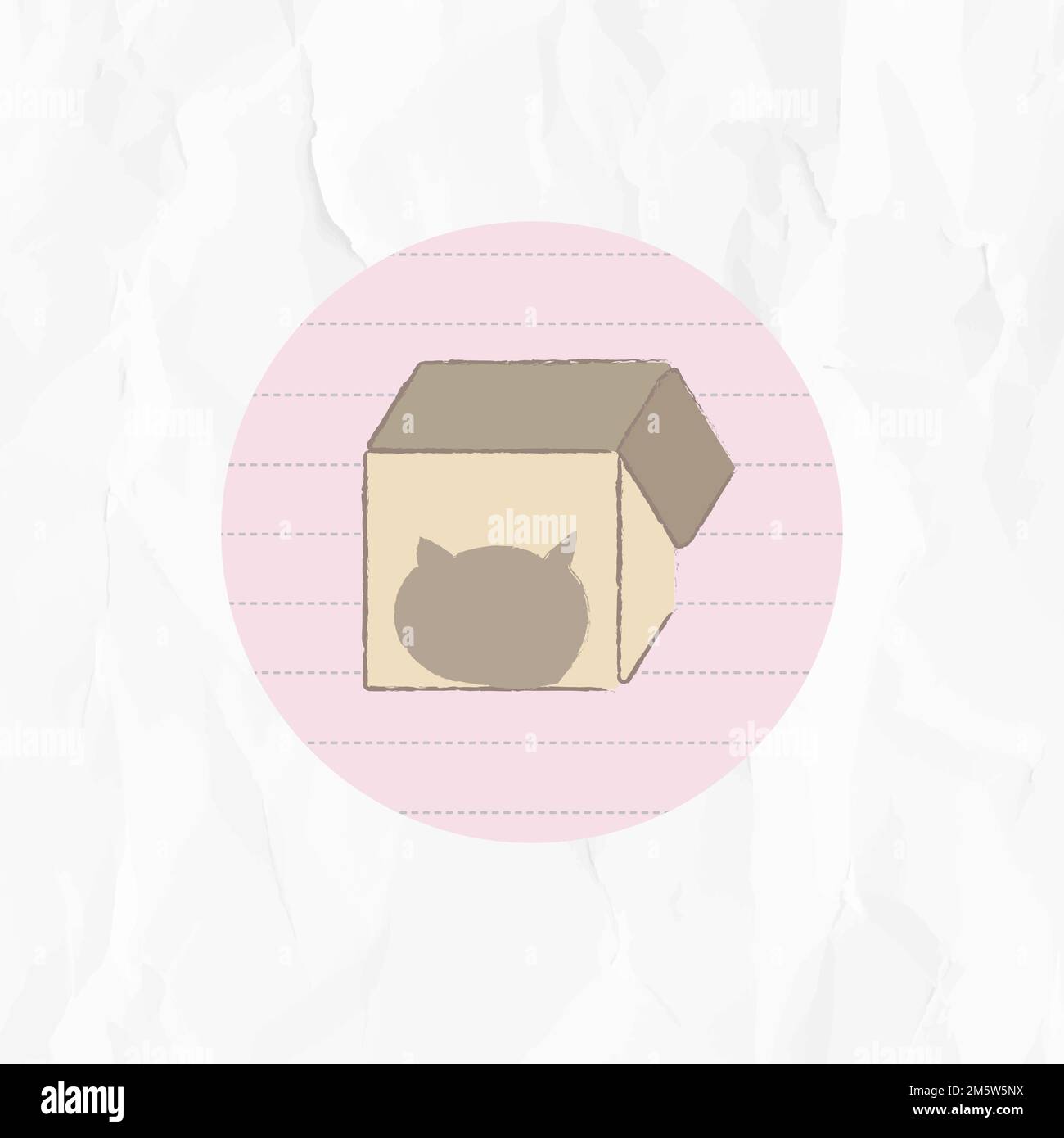 Free Vector  Cute cat story highlights icon for social media vector