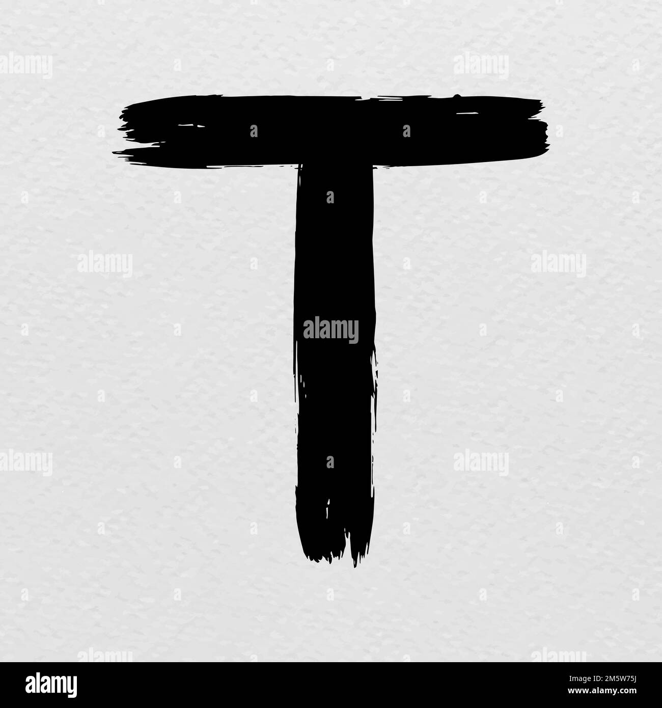 Alphabet T brush stroke style typography vector Stock Vector Image ...
