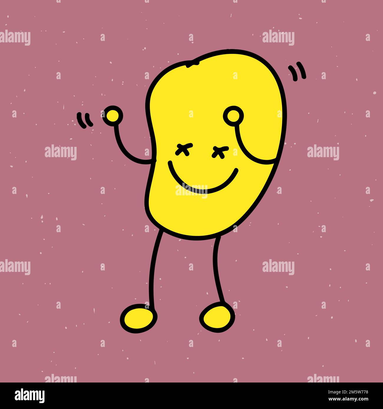 Cute dancing potato chip character vector Stock Vector Image & Art Alamy
