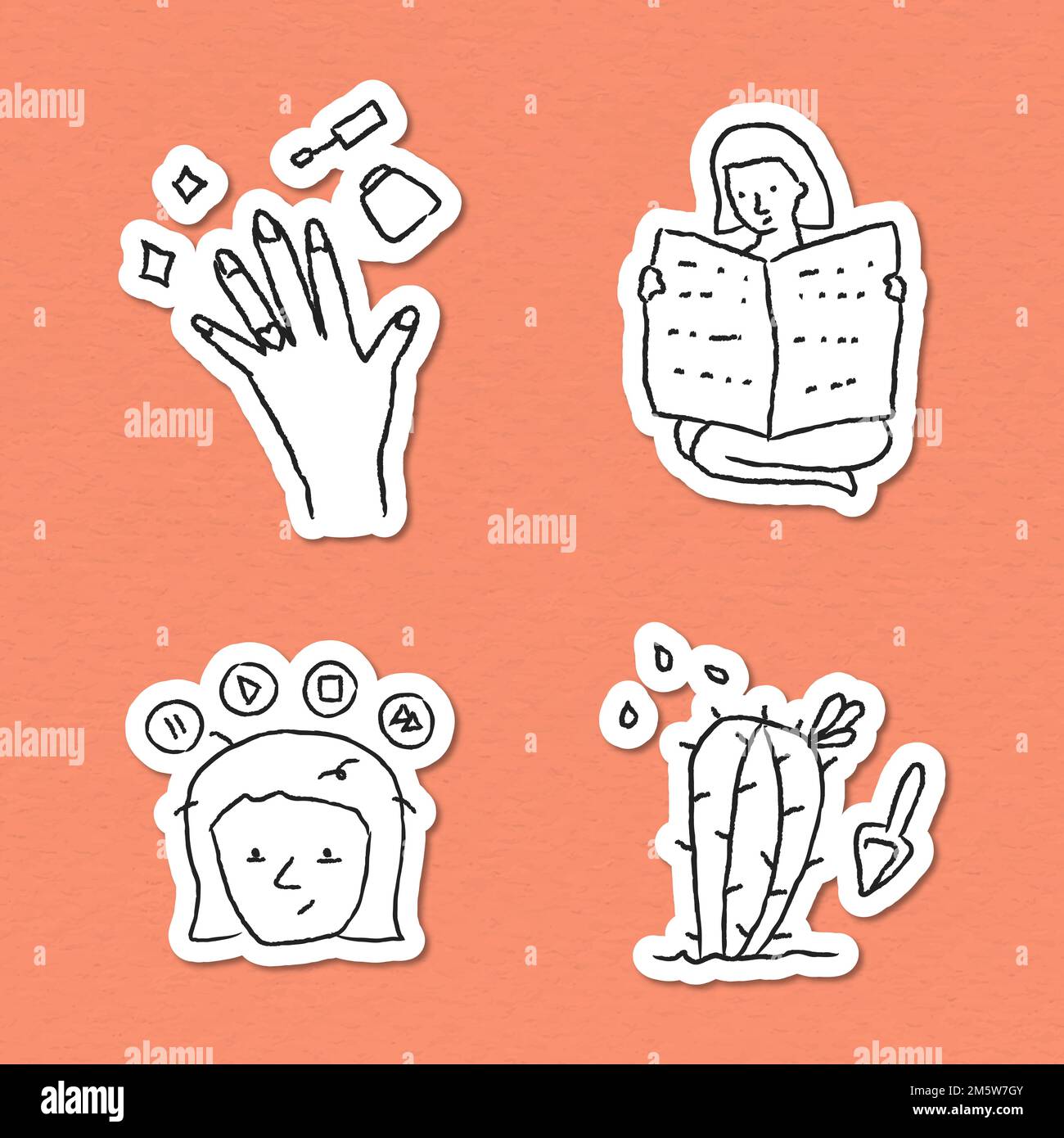 Activities At Home Doodle Style Sticker Vector Set Stock Vector Image activities-at-home-doodle-style-sticker-vector-set-stock-vector-image