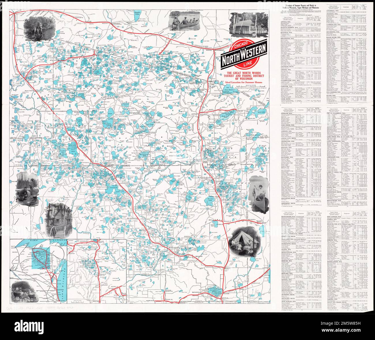 Antigo wisconsin map hi-res stock photography and images - Alamy