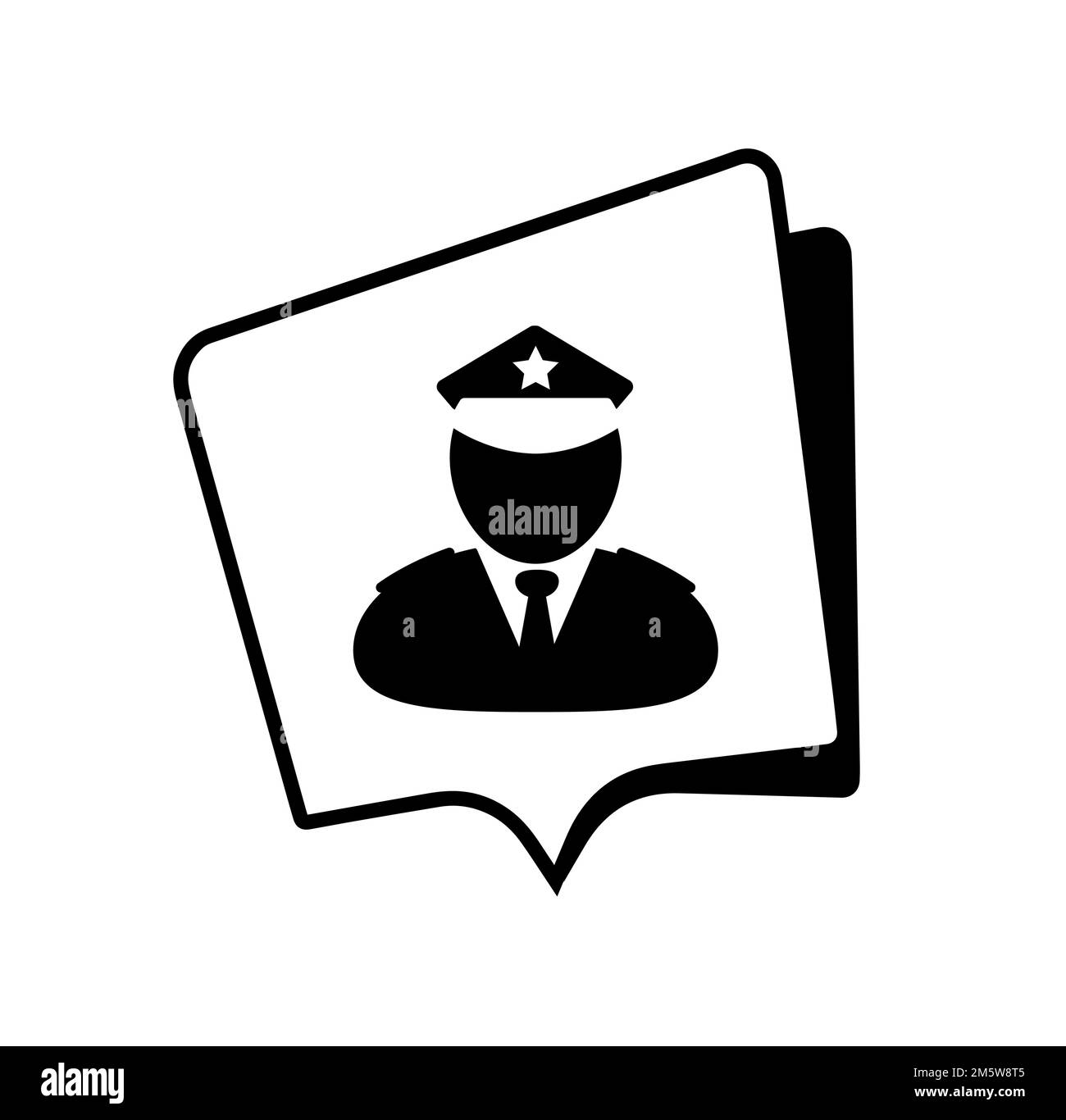 police icon on white background Stock Vector