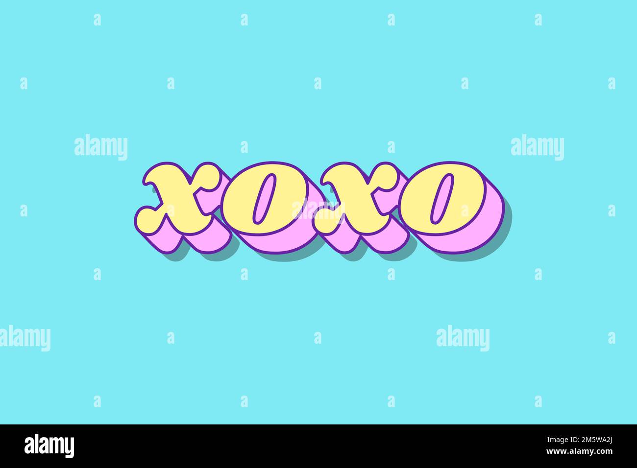 XOXO word retro typography vector Stock Vector Image & Art Alamy