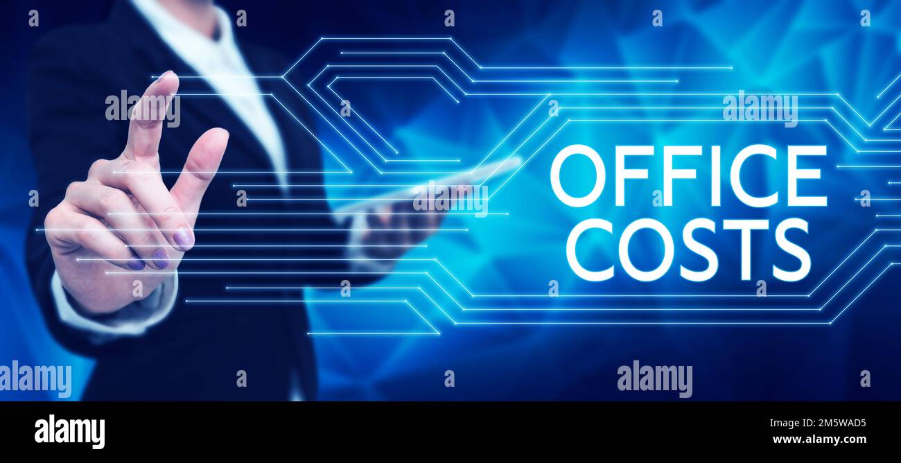 Amount Office Handwriting text Office Costs. Business showcase amount of money paid ...
