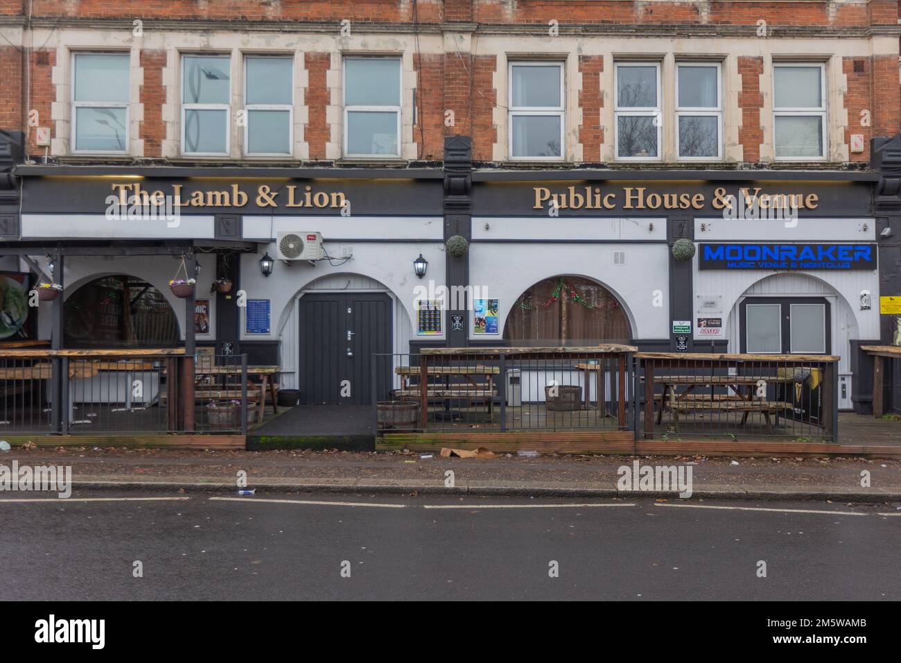Westcliff on Sea, UK. 31st Dec, 2022. The Lamb and Lion will remain shut until the funeral of a customer fatally attacked in the pub. David Peck died when he was attacked on the 23rd Dec 2022. Alfred Turner, 44, has been charged with murder, possession of an offensive weapon in a public place, and possession of a bladed article in a public place. He has been remanded in custody following a court appearance at Chelmsford Crown Court. Penelope Barritt/Alamy Live News Stock Photo