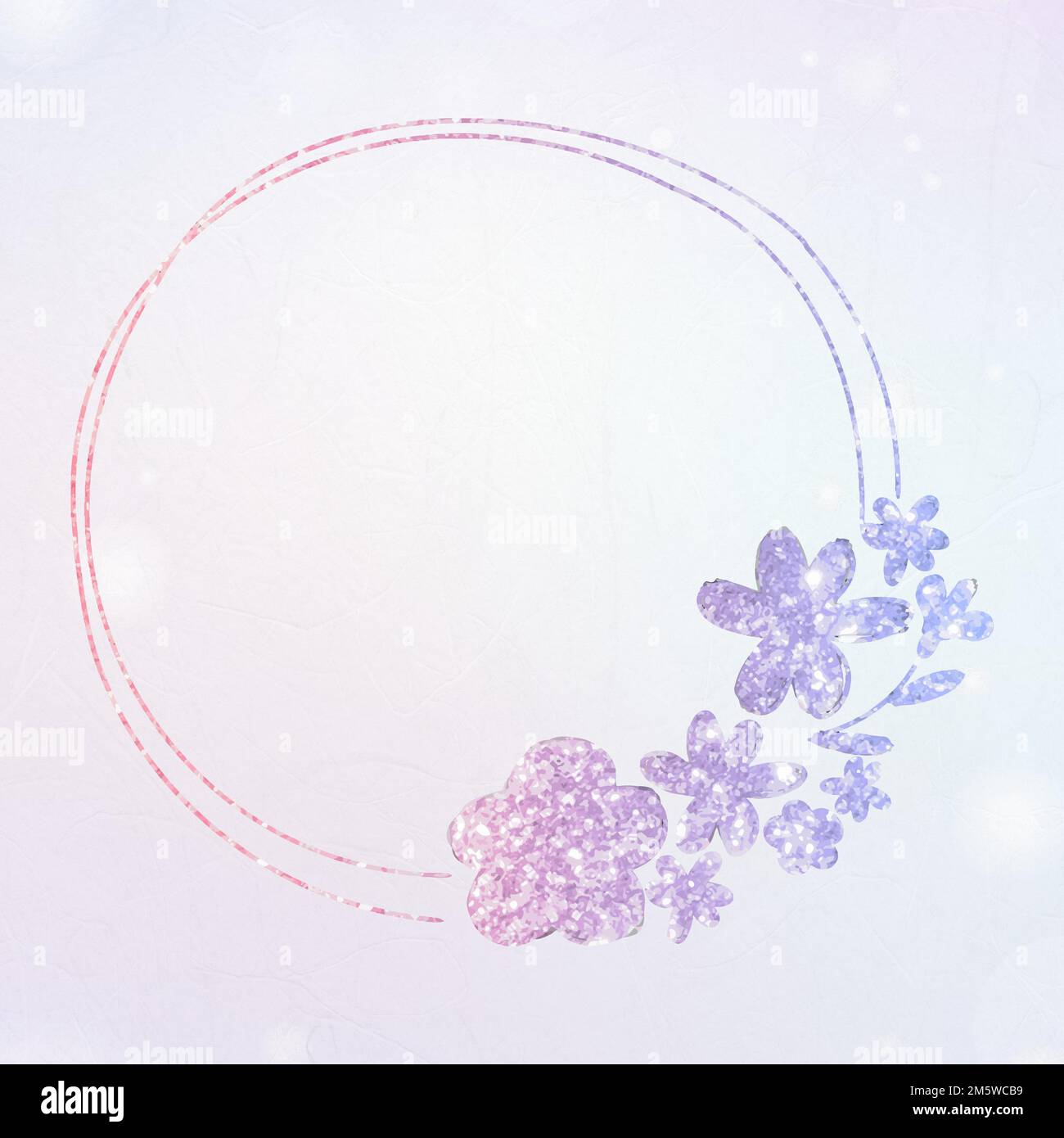 Vector floral wreath glitter border Stock Vector Image & Art - Alamy