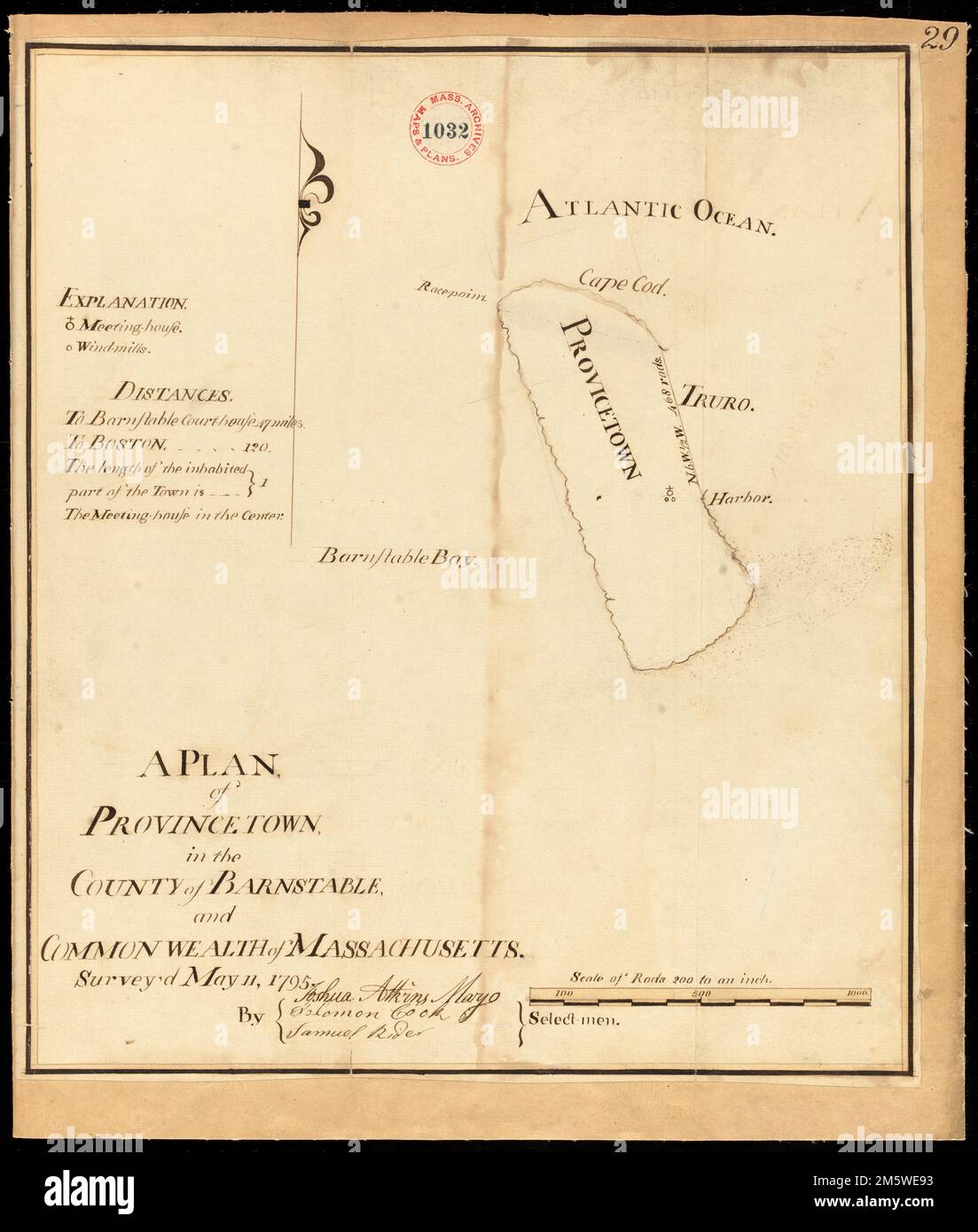 Plan of Provincetown, surveyor's name not given, dated May 11, 1795